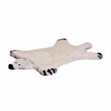 Childs room polar bear sheepskin rug