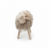 Medium Woollen Sheep Figurine - Cappuccino
