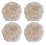 Circle Sheepskin Seat Pad - Natural White The Irish Woollen Workshop