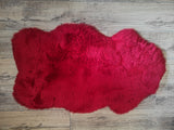 Sheepskin Rug - Red Theirishwoollenworkshop.com