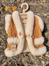 Childrens Sheepskin Spring Coat - Chestnut The Irish Woollen Workshop