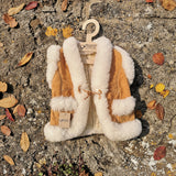 Childrens Sheepskin Spring Coat - Chestnut The Irish Woollen Workshop