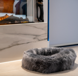 Irish Sheep Wool Pet Bed - Grey The Irish Woollen Workshop