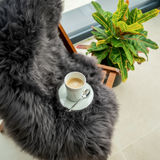 Irish Sheepskin Charcoal Rug - Grey mix The Irish Woollen Workshop