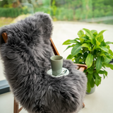 Irish Sheepskin Charcoal Rug - Grey mix The Irish Woollen Workshop