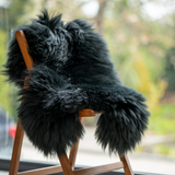Irish Sheepskin Rug/Throw - Black The Irish Woollen Workshop