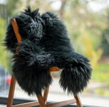 Irish Sheepskin Rug/Throw - Black The Irish Woollen Workshop