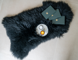 Irish Sheepskin Rug/Throw - Black The Irish Woollen Workshop