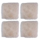 Square Sheepskin Seat Pad - Natural White The Irish Woollen Workshop