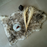Sheepskin Rug - Tip Black Theirishwoollenworkshop.com