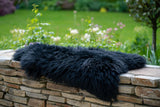 Irish Sheepskin Rug/Throw - Black The Irish Woollen Workshop