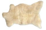 Regular Natural White Irish Sheepskin Rug/Throw Theirishwoollenworkshop.com
