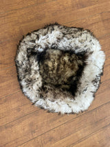 Irish Sheep Wool Pet Bed - Tip Black The Irish Woollen Workshop