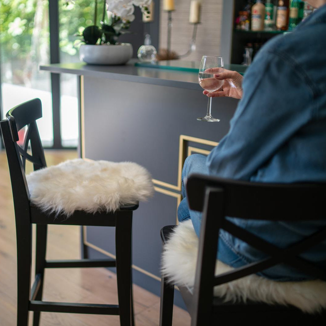 The Irish Woolen Workshop - Circle Sheepskin Seat Pad 