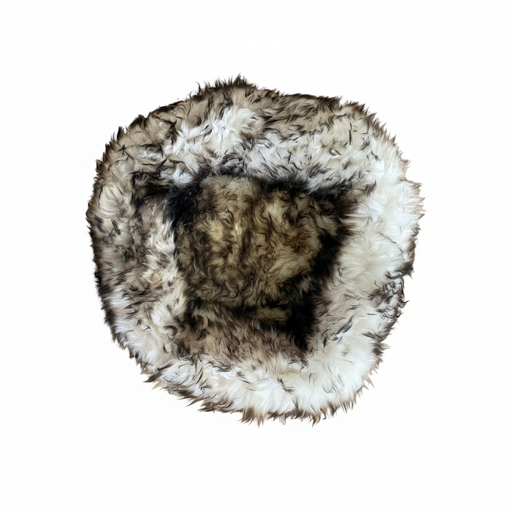 Irish Sheep Wool Pet Bed - Tip Black