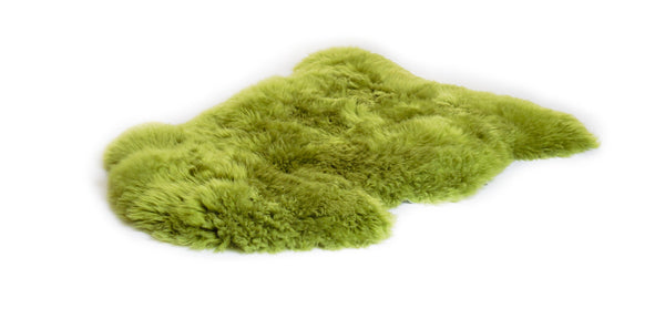 Irish sheepskin rug green