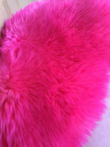 Hot Pink Sheepskin Rug