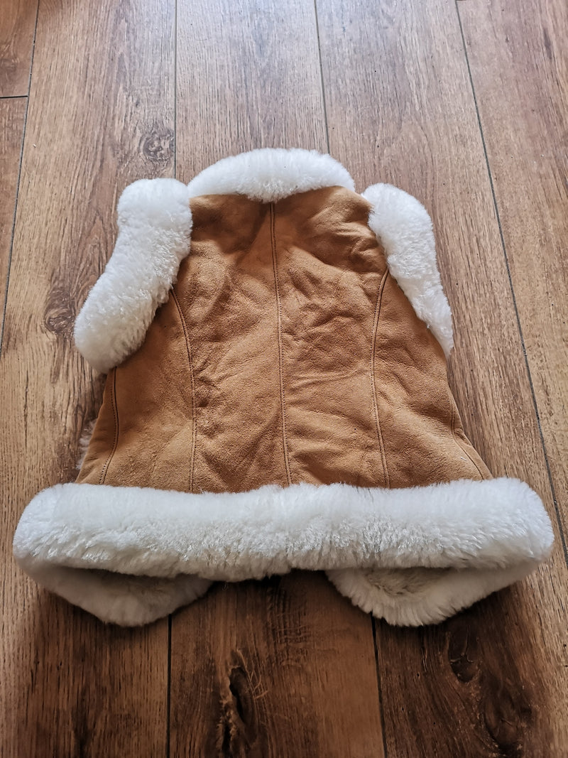 Childrens Sheepskin Spring Coat - Chestnut