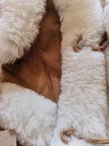 Childrens Sheepskin Spring Coat - Chestnut