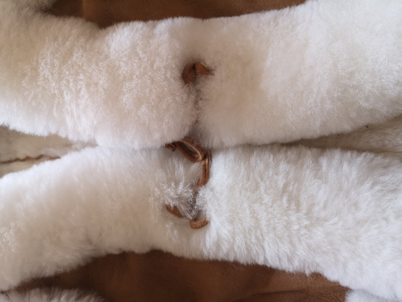 Childrens Sheepskin Spring Coat - Chestnut