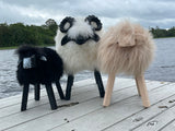 Small Woollen Sheep Figurine - Black