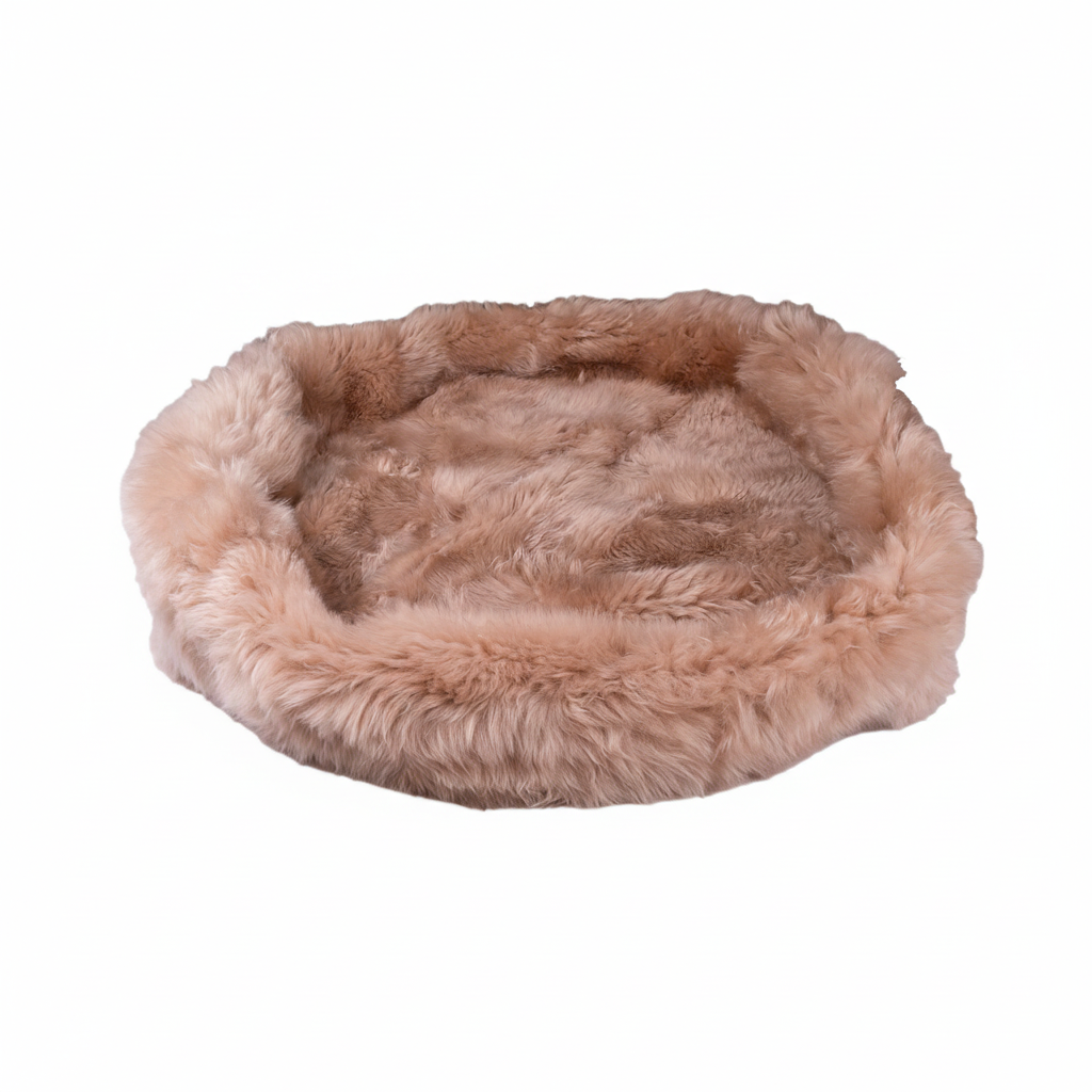 Irish Sheep Wool Pet Bed -Cappuccino The Irish Woollen Workshop