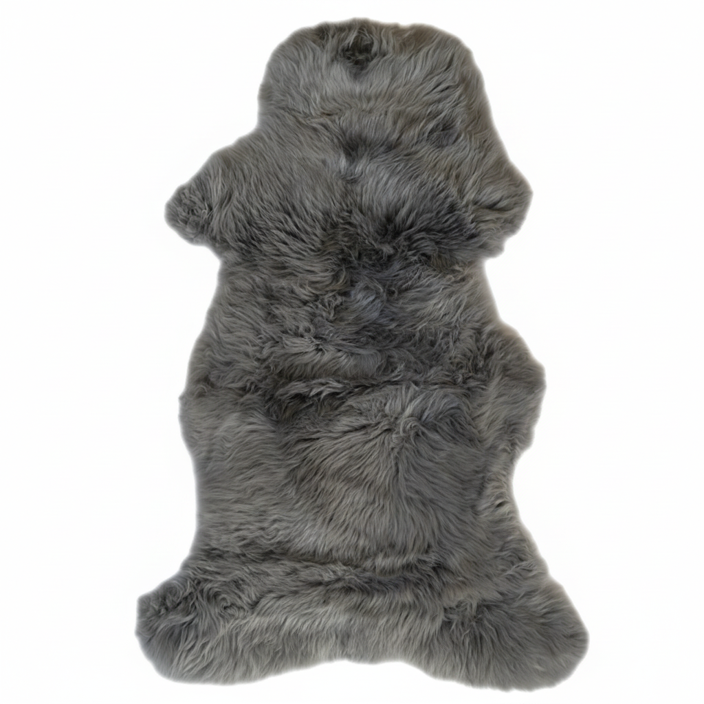 Irish Sheepskin Charcoal Rug - Grey mix The Irish Woollen Workshop