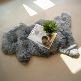 Irish Sheepskin Rug/Throw - Silver Grey The Irish Woollen Workshop