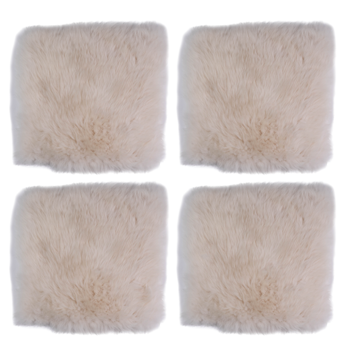 Square Sheepskin Seat Pad - Natural White The Irish Woollen Workshop