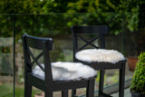 Circle Sheepskin Seat Pad - Natural White