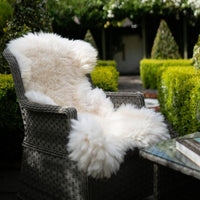 Large Natural White Irish Sheepskin Rug