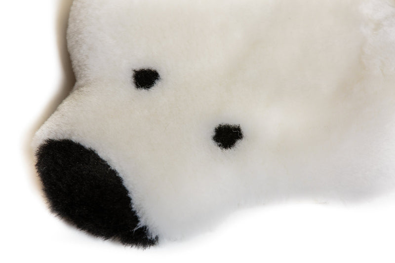 Polar bear childs rug white