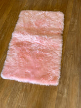 Baby pink sheepskin foam mat