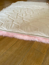Baby pink sheepskin foam mat
