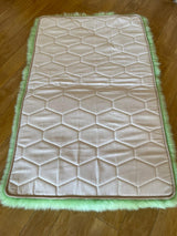 Lime green sheepskin foam baby mat