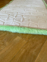 Lime green sheepskin foam baby mat